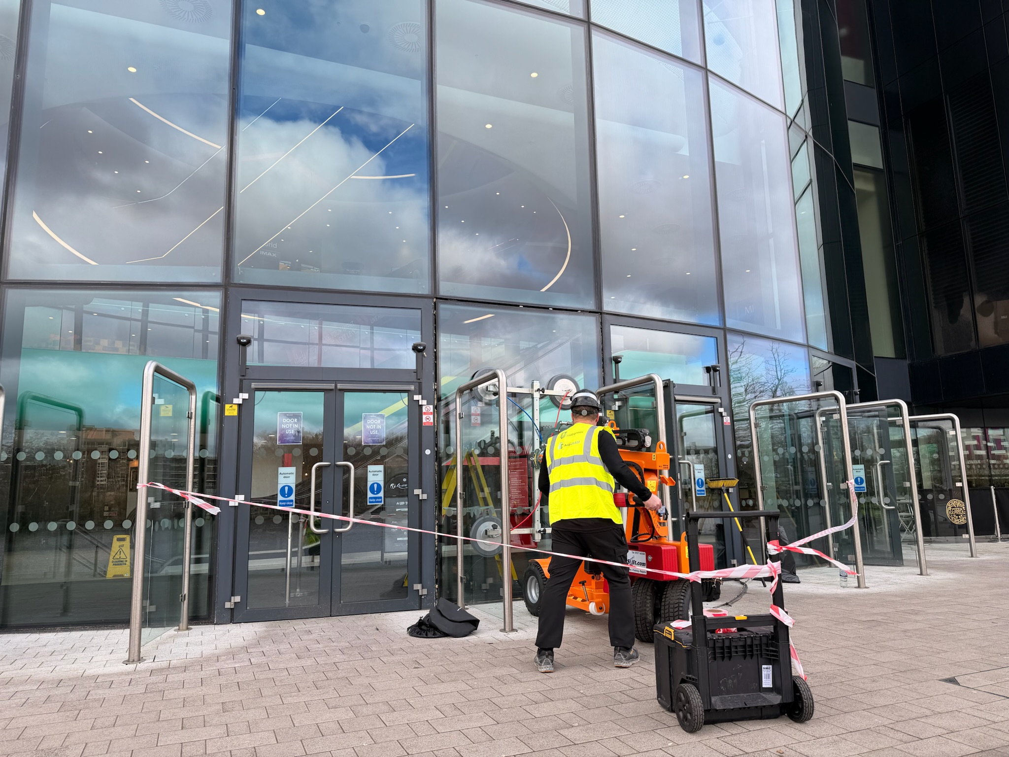 Commercial aluminium and glass building façade