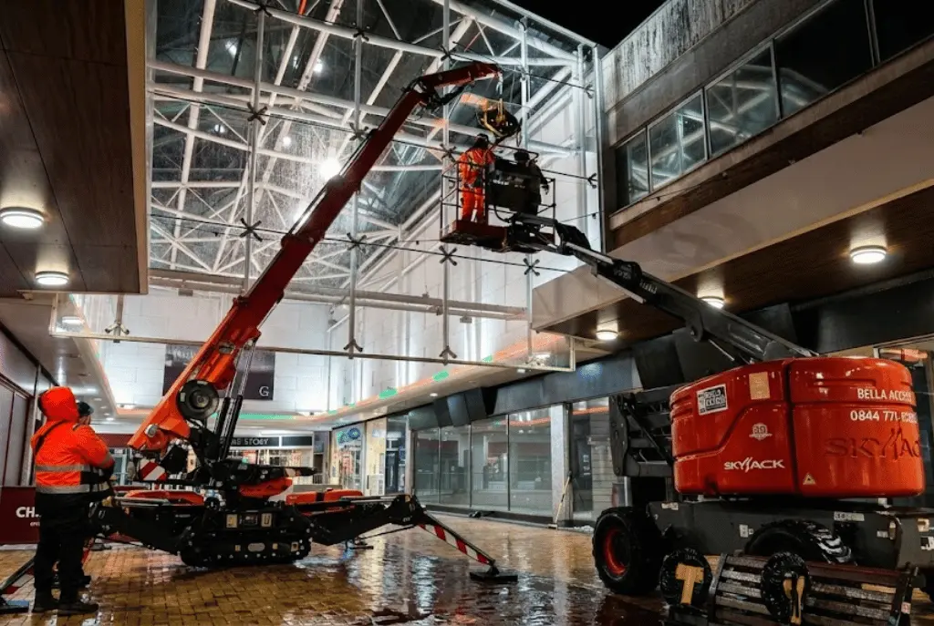 Completed high-level glazing project in the UK